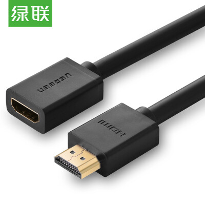 

Зеленый (UGREEN) удлинитель кабеля HDMI 2K * 4K HDMI с высоким разрешением от мужчины к женской версии 2.0 Кабель для передачи данных 3D-видео кабель для подключения к компьютеру Телевизионная линия 2 метра черный 10142