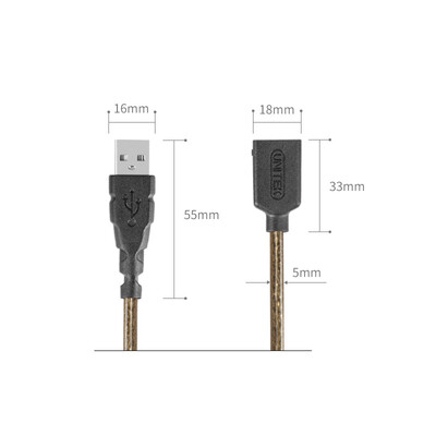 

Удлинитель кабеля UNITEK Y-C416 USB2,0, 1,8 м AM-AF