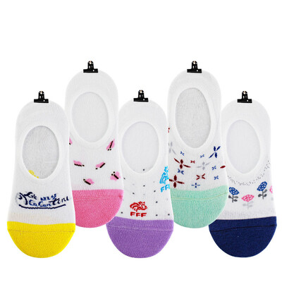 

FFF French cock invisible socks female dazzling fashion female stealth ladies socks all yards 5 double gift box 9317