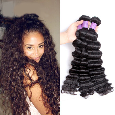 

7A Raw Virgin Malaysian Curly Hair 3Pcs Free Shipping Malaysian Virgin Hair Deep Wave Vip Beauty Hair Malaysian Kinky Curly Hair