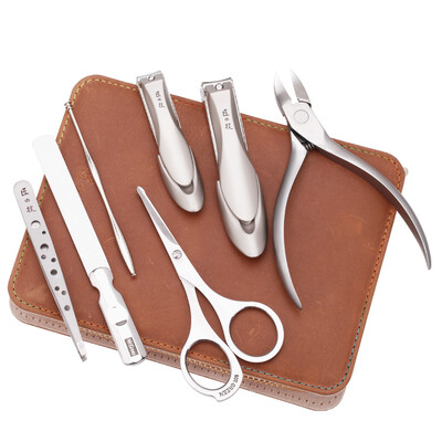 

Cargill Mega -8002 Stainless Steel Goufou Special Anti-splashing Nail Clamp Set Home Armor Nail Finger Nail File Nail Finger Knife Knife Pedicure Tool Set