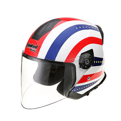 

Tank Tanked Racing motorcycle helmet electric battery car helmet double lens T597 four seasons universal L code white beauty