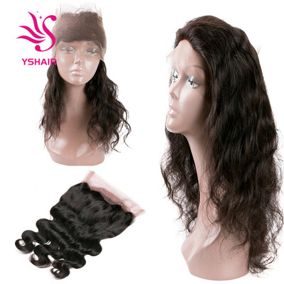 

Brazilian Body Wave 360 Lace Frontal Free Part Natural Color 100% Human Hair Remy Hair Brazilian Virgin Human Hair