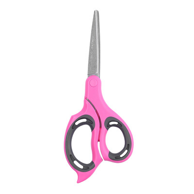 

(KOKUYO) Japan imported air stretch office scissors ripple handle seamless pink HASA-P220NP