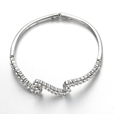 

Yoursfs White Gold Plated Lightning Bangle Bracelets For Women Gorgeous Christmas Gifts Pulseira Feminina Jewelry