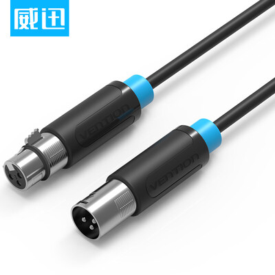 

Venny Microphone Cable XLR Audio Extension Cable Microphone Mixer Audio Amplifier XLR Line 1m Black BBFBF