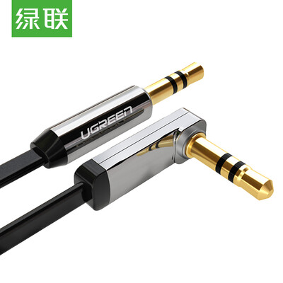 

Green UGREEN car AUX audio cable 35mm public on the car stereo cable laptop phone sound straight to the bend 5 meters black 10729