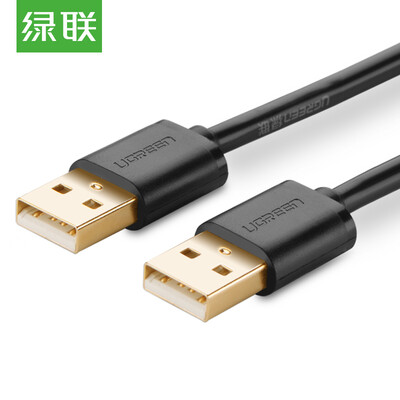 

Зеленый (UGREEN) USB-кабель для передачи данных 2.0 общедоступный мужской двуглавый мобильный кабель для жестких дисков кабель для ноутбука радиатор для передачи данных 1,5 м черный 10310