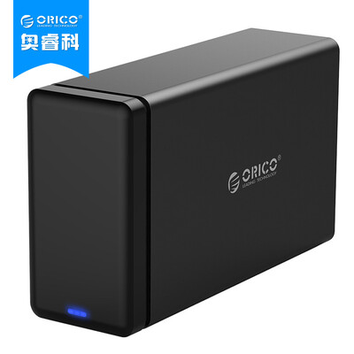 

ORICO NS200C3 dual-disk type Type-C / USB3.1 desktop hard disk cabinet free tool 3.5-inch SATA serial port external hard disk box support 10TB hard drive black