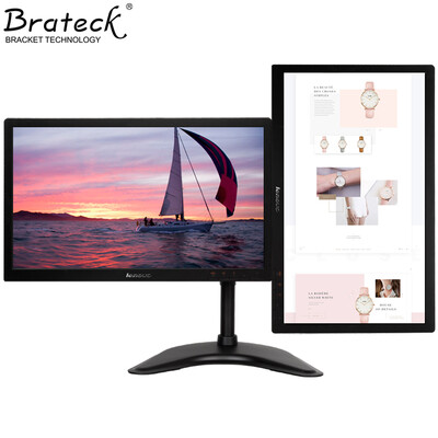 

Brateck LDT07-T024 (13-27 дюймов) Кронштейн для ЖК-монитора Двухэкранированный настольный поворотный кронштейн для настольного компьютера Регулируемый кронштейн для телескопической стрелки
