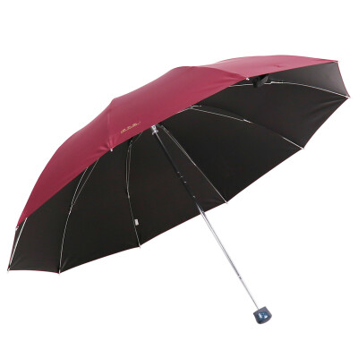 

Jingdong supermarket] heaven umbrella to strengthen the reinforcement of the three-fold steel bar steel business sunny umbrella umbrella deep blue 33188E