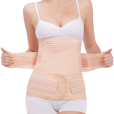 

Aibo suitable for postpartum abdomen belt belly plastic body belt waist belt cesarean section three sets of skin color XL