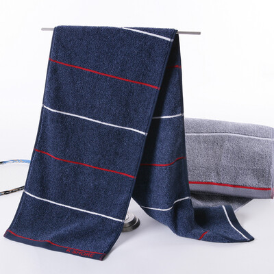 

Gold towel home textile cotton sports towel running sweat big towel single fitness towel blue 160g 120 * 25cm