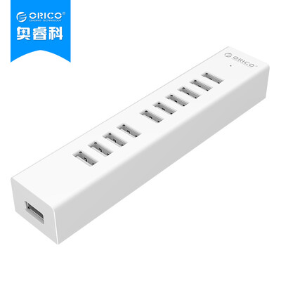 

ORICO H1013-U2 10-port USB20 splitter HUB high-speed expansion hub white line length 1 meter with DC power cord