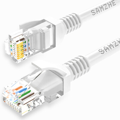 

Shanze (SAMZHE) engineering grade six cable CAT6 pure copper gigabit 8 core twisted pair jumpers 6 type RJ45 oxygen free copper network cable BHE-6020 white 2 meters