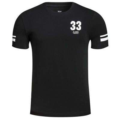 

XTEP male sports T-shirt fashion wild leisure short-sleeved light breathable sweat T-shirt 883229019049 black