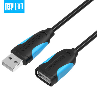 

Weining VENTION usb20 extended line male to female high-speed transmission data conversion line computer U disk mouse keyboard extension cable 1 meter black VAS-A05-B100-N