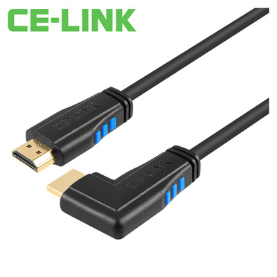 

CE-LINK HDMI-кабель версии 2.0 1-метровый кабель с высоким разрешением 2.0 локтевый правый угловой компьютер HDTV-монитор проекторная линия поддержки 4K * 2K черный 3217