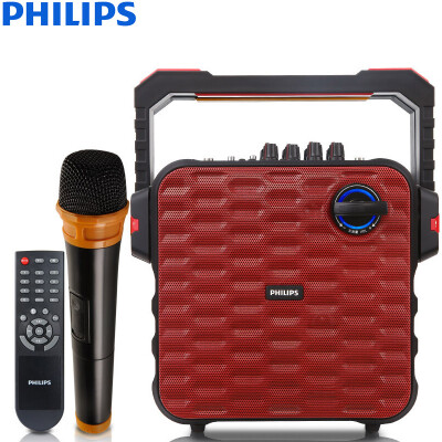 

Philips (PHILIPS) звуковые колонки наружный звук квадратный танец мощное аудио мини стерео портативный портативный аудио Bluetooth USB беспроводной микрофон красный SD60 / 93