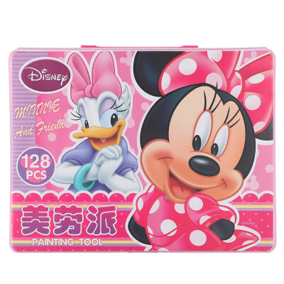 

Disney (Goggles) watercolor paint watercolor pen 36 color pencil sharpener student ruler Merry set suit gift box pink 128 pieces Z6024