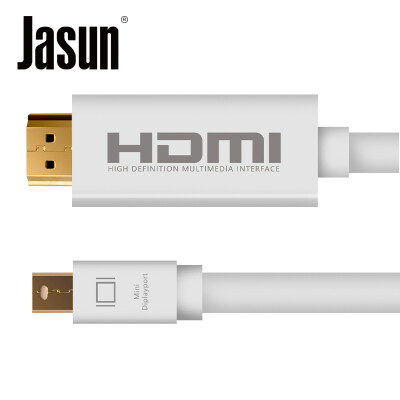 

Jason (JASUN) Mini DP to HDMI conversion cable 2 meters mini Displayport HD conversion line lightning mini dp TV monitor line JS-130