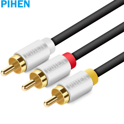 

Commodities Fair PIHEN PH-SPX025 AV Video Cable 3RCA 3RCA connection cable three lotus to three lotus line red&white yellow audio&video cable 3 meters