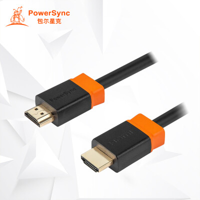

(PowerSync) H2GBR0075 Видеокабель HDMI высокой четкости 3D с высоким разрешением версия 2.0 подключение к компьютеру Телевизионная линия 0,75 м черный