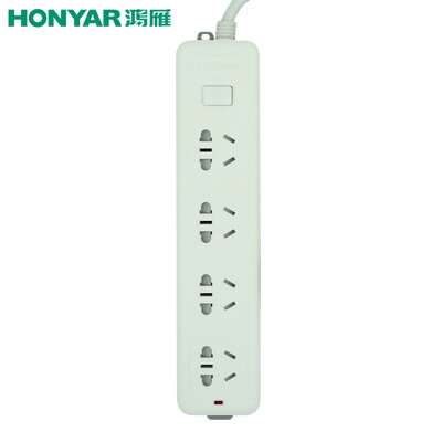 

Hong Yan HONYAR ZDK401-18 upgrade new structure 4 18 m socket child protection door total control switch light plug inserted line board wiring board drag line board