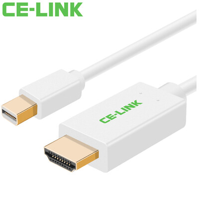 

CE-LINK Mini DP to HDMI с высокой разрешающей способностью 4,5 м мини-DP-кабель HDMI HD-телевизор мониторная линия проектора 4 * 2k белый 1582