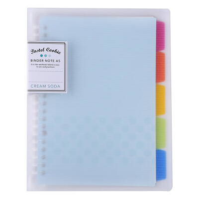 

KOKUYO Tactile cookie 20-hole loose-leaf booklet Campus loose-leaf replacement core 5-color index separation sheet A5 / 40 pages blue WSG-RUCP12B