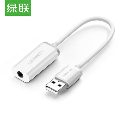 

Зеленый (UGREEN) USB внешняя независимая звуковая карта бесплатный настольный компьютер ноутбук перевернуть 3,5 мм стерео аудио интерфейс конвертер микрофон гарнитура аудио адаптер 30712
