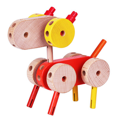 

Wood play family puzzle toys jigsaw BH2503 with the book