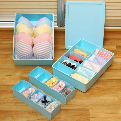 

Ou Runzhe storage box home wardrobe PP underwear box drawer-style socks small items multi-grid classificati