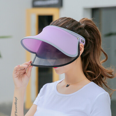 

Jingdong Supermarket Dusenna DUSENNA sun hat female summer sun protection sun hat cap cap sunscreen cap empty cap ice silk double-sided pink