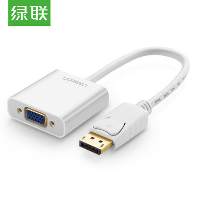 

Зеленый Альянс (UGREEN) Конвертер DP в VGA Displayport на VGA женский HD конвертер кабель доступ к компьютеру TV / проектор видеоадаптер белый 20416