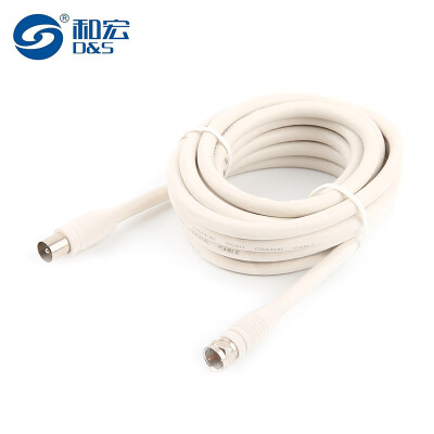 

And macro (D & ) HLVN001 digital high-definition widescreen cable TV copper wire 24K gold-plated plug line RF line digital telephone line HD interface line 3 meters white