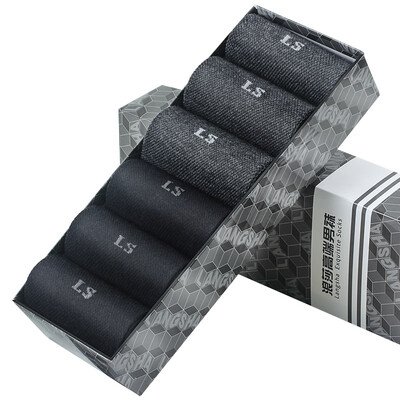 

Langsha socks men business leisure cotton sports thin mesh socks black 3 dark gray 3 are the code
