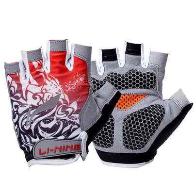 

LI-NING outdoor female breathable anti-skid half finger fitness gloves summer thin bracelet