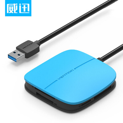 

VENTION USB30 multi-function five-in-one high-speed card reader MS CF TF XD SD support OTG memory card multi-card read 1 meter blue CECSF