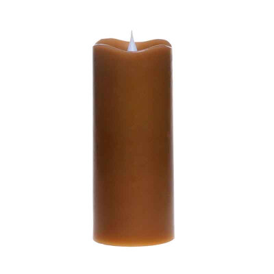 

Led Candle Flameless Moving Wick Free-Flowing 3D Effect Fireless flame Wax LED Candle Light With Timer 3"x7