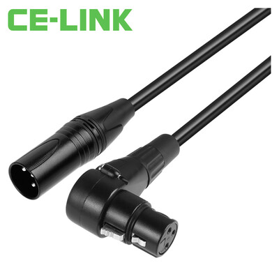 

CE-LINK 2805 three-core XLR male extension cable extension elbow 1 m 3 core card jack cable microphone microphone audio line line
