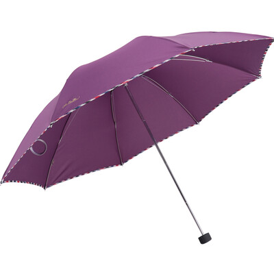 

Heaven umbrella strong water repellent a dry three fold custom lattice cloth edge sunny umbrella deep purple 307E touch