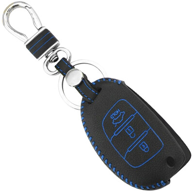 

Huashi modern key bag hand-stitched folding three-key red name rui IX35IX25 Yuet key set keychain