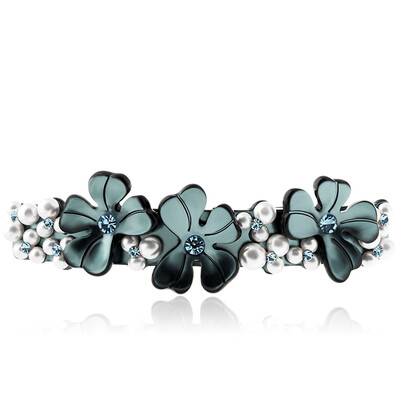 

Royal salsa (Royalsasa) head ornaments ornaments cross-clamp spring chuck hair horsetail clip acrylic crystal hairpin dark green