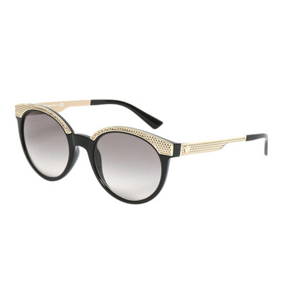 

VERSACE Versace Womens Black Frame Gold Arms Gray Gradient Lens Glasses Sunglasses MOD4330 GB111