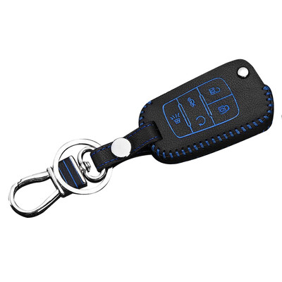 

Huashi Chevrolet Key Bag Hand-stitched Folding Four-button Black Blue Line Kovaz Mai Rui Bao Cruze Love Only Europe Chuangkuo Kepaqile Scenic Key Set
