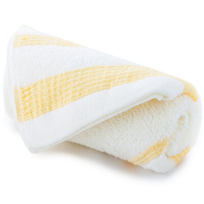 

Sanli towel textile pure cotton satin towel light yellow
