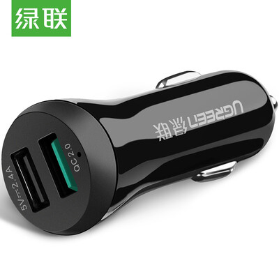

Зеленый United QC2.0 5V2.4A двойной USB автомобильное зарядное устройство прикуривателя автомобиля голова rechargeyour быстрой зарядки один с двумя Huawei небольшой Миан Зуо компании Apple телефона таблетки общий 20758 White