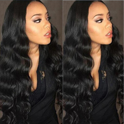 

7A Glueless Body Wave Virgin Brazilian Human Hair Lace Front Wigs For Black Women 150 Density With Baby Hair