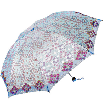 

Paradise umbrella deer Tougong three fold ultra-light umbrella 33045E light blue